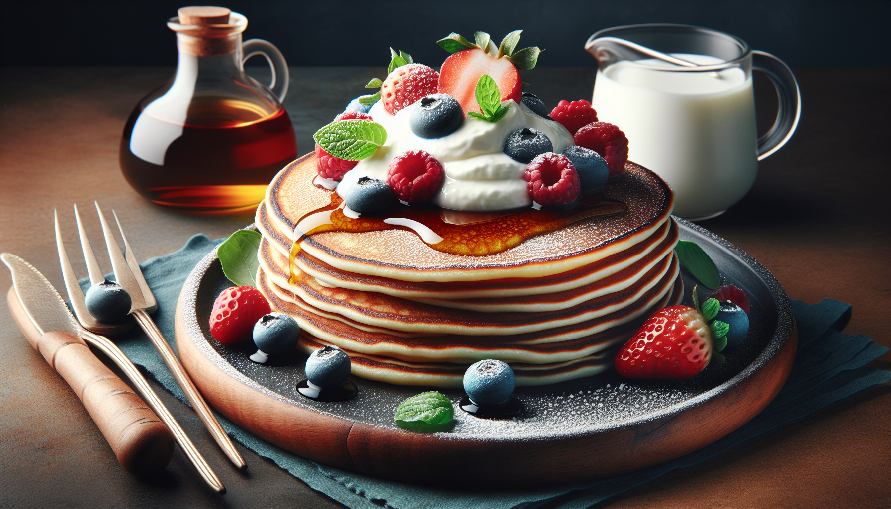 pancake con yogurt greco